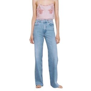 Zara ‘The 90’s Jeans’ High Waisted Wide Leg Ankle Crop ***Cropped to 26” inseam